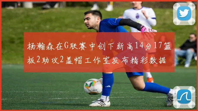 杨瀚森在G联赛中创下新高14分17篮板2助攻2盖帽工作室发布精彩数据海报